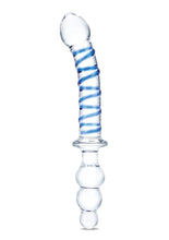 Load image into Gallery viewer, Glas Twisted Dual-Ended Dildo - Clear - 10in