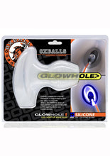 Load image into Gallery viewer, Glowhole 1 Light Up Hollow Silicone Buttplug - Clear/Cool Ice - Small