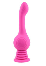Load image into Gallery viewer, Gyro Vibe Rechargeable Silicone Vibrator with Suction Cup - Pink