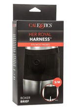 Load image into Gallery viewer, Her Royal Harness Boxer Brief - Black - Medium/Small