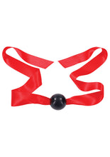 Load image into Gallery viewer, S&M Amor Satin Ball Gag (Red/Black)