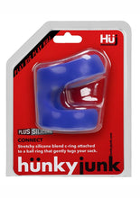 Load image into Gallery viewer, Hunkyjunk Connect Silicone Ball Tugger Cock Ring - Blue