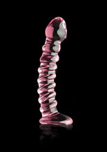 Load image into Gallery viewer, Icicles No 28 Textured Glass G-Spot Dildo - Pink - 7in