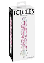 Load image into Gallery viewer, Icicles No. 7 Glass Dildo - Clear/Purple - 7in