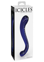Load image into Gallery viewer, Icicles No 70 Textured G-Spot Glass Probe - Blue