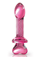 Load image into Gallery viewer, Icicles No. 82 Textured Glass Juicer Anal Probe with Heart Shaped Handle