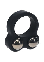 Load image into Gallery viewer, Levelz Liquid Silicone Double Weighted Ball Cock Ring - Black