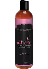 Load image into Gallery viewer, Intimate Earth Awake Aromatherapy Massage Oil Pink Grapefruit - 8oz