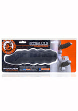 Load image into Gallery viewer, Invader Rippled Open-Ended Silicone Cocksheath Extender - Black/Frost