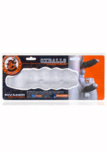 Load image into Gallery viewer, Invader Rippled Open-Ended Silicone Cocksheath Extender - Clear/Frost