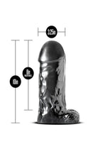 Load image into Gallery viewer, Jet Destroyer Dildo with Balls 10in - Carbon Metallic
