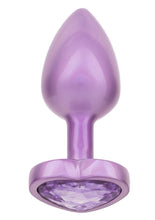 Load image into Gallery viewer, Jewel Amethyst Heart Anal Plug - Purple - Small
