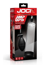 Load image into Gallery viewer, Jock Amp Up Penis Pump with Bulb - Black/Clear