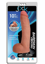 Load image into Gallery viewer, Jock Bareskin Realistic Vibrating Dong with Balls - Vanilla - 10in