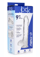 Load image into Gallery viewer, Jock C-Thru Slim Realistic Dong with Balls - Clear - 9 In