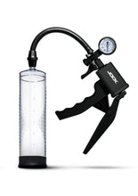 Load image into Gallery viewer, Jock Pump Up Penis Pump with Gauge and Trigger Handle - Black/Clear