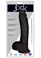 Load image into Gallery viewer, Jock Realistic Dildo with Balls - Black - 10in