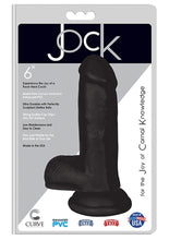 Load image into Gallery viewer, Jock Realistic Dildo with Balls - Black - 6in