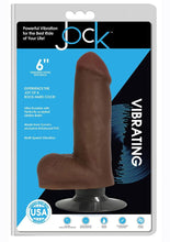 Load image into Gallery viewer, Jock Vibrating Dildo with Balls - Chocolate - 6in