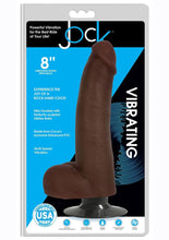 Load image into Gallery viewer, Jock Vibrating Dildo with Balls - Chocolate - 8in
