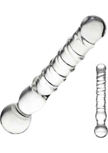 Load image into Gallery viewer, Joystick Textured Glass Dildo - Clear