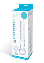Load image into Gallery viewer, Joystick Textured Glass Dildo - Clear