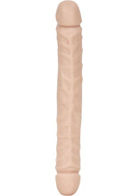Load image into Gallery viewer, Jr. Veined Double Header Dildo - Vanilla - 12in