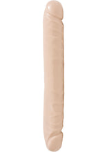 Load image into Gallery viewer, Jr. Veined Double Header Dildo - Flesh/Vanilla - 12in