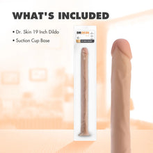 Load image into Gallery viewer, Dr. Skin Silver Collection Dildo with Suction Cup 19in - Vanilla