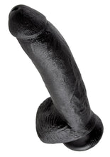 Load image into Gallery viewer, King Cock Dildo with Balls - Black - 9in