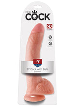 Load image into Gallery viewer, King Cock Dildo with Balls - Flesh/Vanilla - 9in