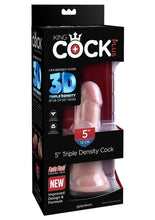 Load image into Gallery viewer, King Cock Plus Triple Density Dildo - Vanilla - 5in
