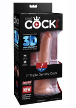 Load image into Gallery viewer, King Cock Plus Triple Density Dildo - Caramel - 7in