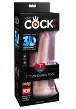 Load image into Gallery viewer, King Cock Plus Triple Density Dildo - Vanilla - 7in