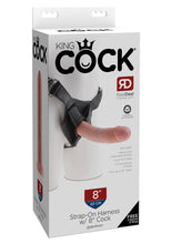 Load image into Gallery viewer, King Cock Strap-On Harness with Dildo - Vanilla - 8in