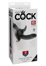 Load image into Gallery viewer, King Cock Strap-On Harness with Dildo - Black - 9in