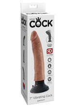 Load image into Gallery viewer, King Cock Vibrating Dildo - Caramel/Tan - 7in