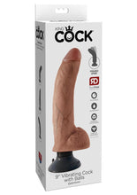Load image into Gallery viewer, King Cock Vibrating Dildo with Balls - Caramel - 9in