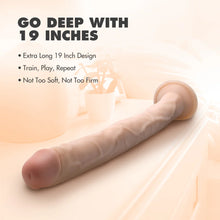Load image into Gallery viewer, Dr. Skin Silver Collection Dildo with Suction Cup 19in - Vanilla