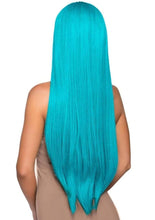 Load image into Gallery viewer, Leg Avenue Long Straight 33 Center Part Wig - Blue/Turquoise - One Size