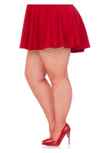 Load image into Gallery viewer, Leg Avenue Spandex Industrial Net Tights - 1x-2x - Red