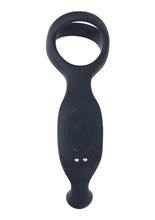 Load image into Gallery viewer, Levelz Vibrating Silicone Rechargeable Prostate Stimulator with Tri O Cock Ring - Black