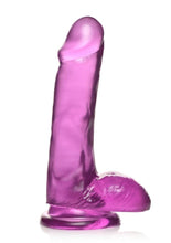 Load image into Gallery viewer, Lollicock Slim Stick Dildo with Balls - Grape Ice/Purple - 6in
