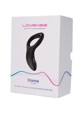 Load image into Gallery viewer, Lovense Diamo Remote Controlled Vibrating Silicone Cock Ring - Black