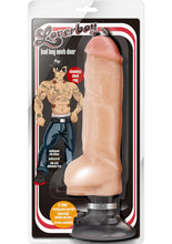 Load image into Gallery viewer, Loverboy Bad Boy Next Door Vibrating Dildo with Balls - Flesh/Vanilla - 13in