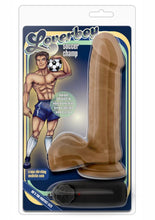 Load image into Gallery viewer, Loverboy Soccer Champ Vibrating Dildo with Balls - Brown/Caramel - 8in