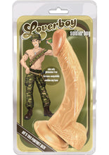 Load image into Gallery viewer, Loverboy Soldier Boy Dildo with Balls - Flesh/Vanilla - 8in
