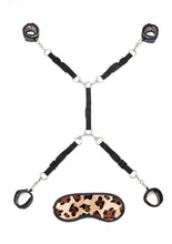 Load image into Gallery viewer, Lux Fetish Bed Spreader Restraint System - Animal Print/Leopard - 7 Piece Set