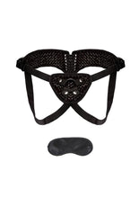 Load image into Gallery viewer, Lux Fetish Diamond Velvet Strap-On Corset Adjustable