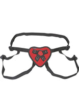 Load image into Gallery viewer, Lux Fetish Red Heart Strap-On Harness Adjustable - Red